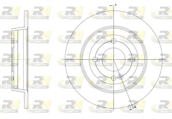 Диск гальмівний HYUNDAI i20, KIA RIO, ROAD HOUSE (6157000) Диск гальмівний HYUNDAI i20, KIA RIO, ROAD HOUSE (6157000)