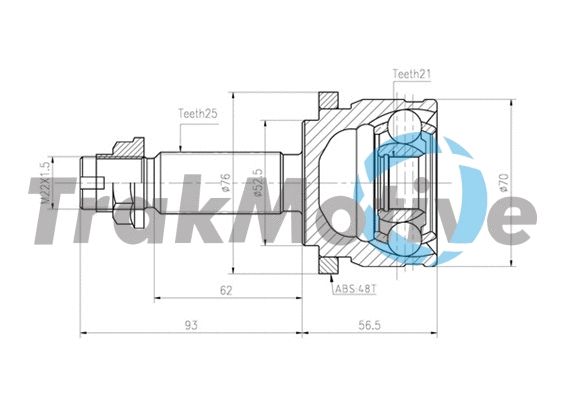 ШРУС в сборе, комплект HYUNDAI i20, TRAKMOTIVE (400826) ШРУС в сборе, комплект HYUNDAI i20, TRAKMOTIVE (400826)