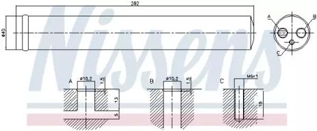 Осушитель, кондиционер, LAND ROVER, NISSENS (95525) Осушитель, кондиционер, LAND ROVER, NISSENS (95525)