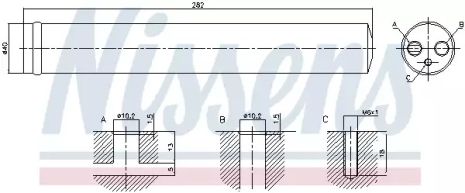 Осушитель, кондиционер, LAND ROVER, NISSENS (95525) Осушитель, кондиционер, LAND ROVER, NISSENS (95525)