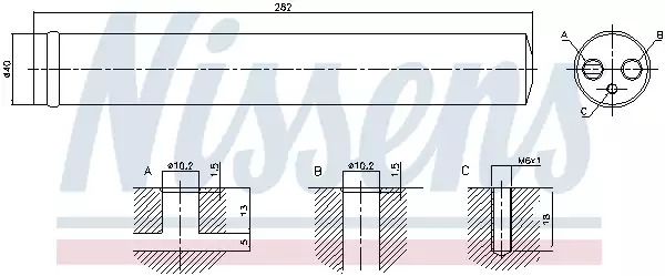 Осушитель, кондиционер, LAND ROVER, NISSENS (95525) Осушитель, кондиционер, LAND ROVER, NISSENS (95525)