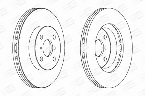 Диск тормозной DAIHATSU CHARADE, TOYOTA YARIS, CHAMPION (562421CH)