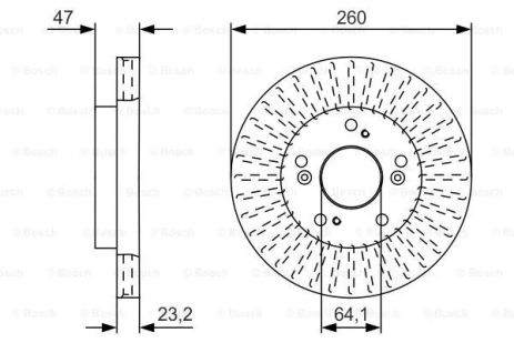 Диск тормозной HONDA CR-V, BOSCH (0986479U92)