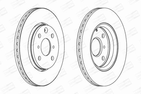 Диск тормозной TOYOTA AYGO, PEUGEOT 108, CHAMPION (562311CH)