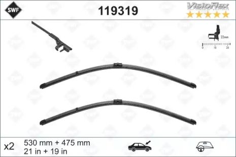 Щетка стеклоочистителя, SKODA 1J0998003, SEAT 1J0998003, SWF (119319)