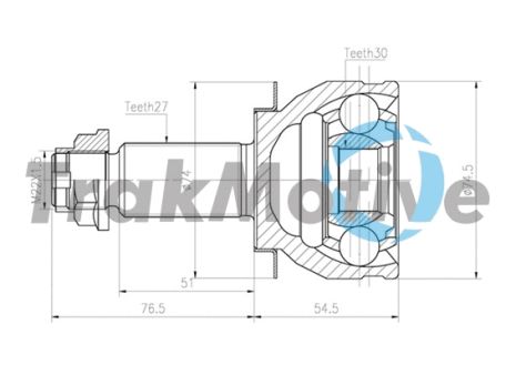 ШРКШ у зборі, комплект SUBARU FORESTER, TRAKMOTIVE (400825) ШРКШ у зборі, комплект SUBARU FORESTER, TRAKMOTIVE (400825)