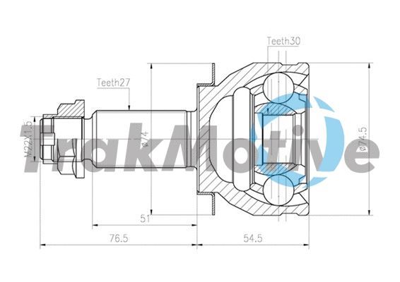 ШРКШ у зборі, комплект SUBARU FORESTER, TRAKMOTIVE (400825) ШРКШ у зборі, комплект SUBARU FORESTER, TRAKMOTIVE (400825)