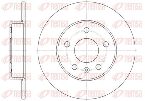 Диск тормозной VAUXHALL MERIVA, OPEL ASTRA, REMSA (657800)