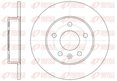 Диск гальмівний VAUXHALL MERIVA, OPEL ASTRA, REMSA (657800) Диск гальмівний VAUXHALL MERIVA, OPEL ASTRA, REMSA (657800)