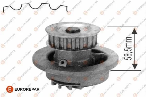 Водяной насос, DAEWOO NEXIA, VAUXHALL CORSAVAN, EUROREPAR (1623101380) Водяной насос, DAEWOO NEXIA, VAUXHALL CORSAVAN, EUROREPAR (1623101380)
