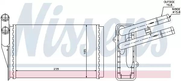 Теплообменник, отопление салона 70221 VW AUDI Теплообменник, отопление салона 70221 VW AUDI
