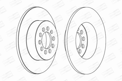 Диск тормозной AUDI A3, SKODA OCTAVIA, CHAMPION (562236CH)