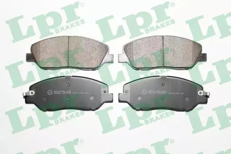 Колодки тормозные, KIA 581014DU00, HYUNDAI 581012BA00, LPR (05P1382)