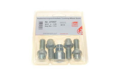 К-т гайок колісних (секреток) з головкою, FEBI BILSTEIN (27057)