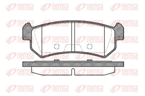 Комплект тормозных колодок, дисковый тормоз, CHEVROLET LACETTI, DAEWOO LACETTI, REMSA (104800)