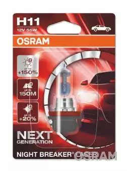 Лампа фарная H11 12V 55W PGJ19-2 NIGHT BREAKER LASER next generation (+150)blister (пр-во OSRAM) Лампа фарная H11 12V 55W PGJ19-2 NIGHT BREAKER LASER next generation (+150)blister (пр-во OSRAM)