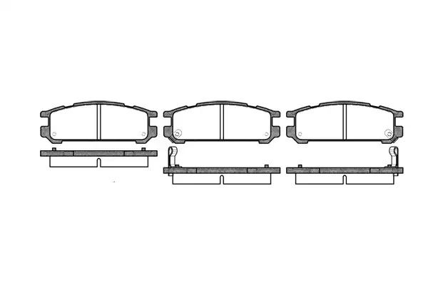 Комплект тормозных колодок, дисковый тормоз 034202 SUBARU Комплект тормозных колодок, дисковый тормоз 034202 SUBARU