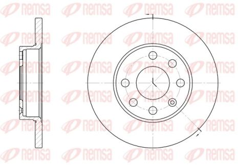 Диск тормозной BEDFORD ASTRAMAX, CHEVROLET CORSA, REMSA (605900)