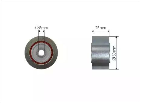 50x8x26 Ролик паска приводного Citroen Jumper/Ducato/Boxer 2.0Jtd 02-, CAFFARO (13981) 50x8x26 Ролик паска приводного Citroen Jumper/Ducato/Boxer 2.0Jtd 02-, CAFFARO (13981)