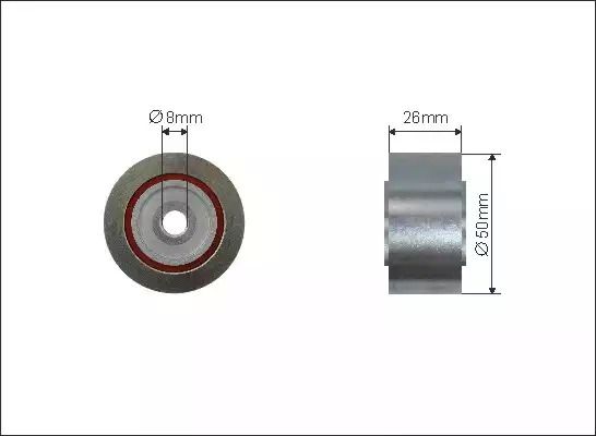 50x8x26 Ролик паска приводного Citroen Jumper/Ducato/Boxer 2.0Jtd 02-, CAFFARO (13981) 50x8x26 Ролик паска приводного Citroen Jumper/Ducato/Boxer 2.0Jtd 02-, CAFFARO (13981)