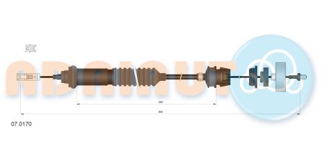 Трос сцепления Peugeot Citroen, Peugeot Citroen, Peugeot 2150R2, ADRIAUTO (070170)
