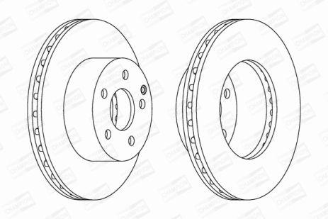 Диск тормозной TOYOTA AURIS, CHAMPION (562623CH)