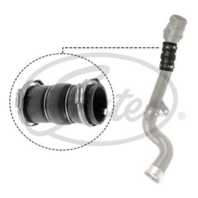 Рукав воздухозаборника резиновый, DACIA 144600835R, RENAULT 144600835R, GATES (091299)