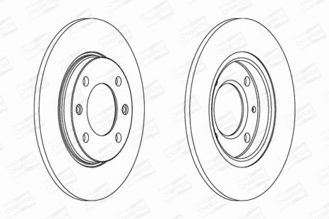 Диск тормозной PEUGEOT 206, CITROËN XSARA, CHAMPION (561555CH)