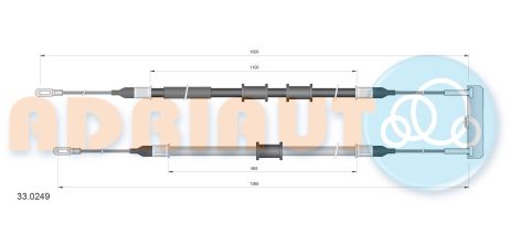 Трос ручного гальма OPEL VECTRA (А) (вир-во Adriauto) 330249 Трос ручного гальма OPEL VECTRA (А) (вир-во Adriauto) 330249