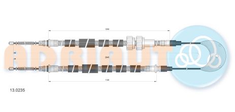 Трос ручного тормоза ford mondeo (вер-во), FORD MONDEO, FORD 6148022, ADRIAUTO (130235) Трос ручного тормоза ford mondeo (вер-во), FORD MONDEO, FORD 6148022, ADRIAUTO (130235)