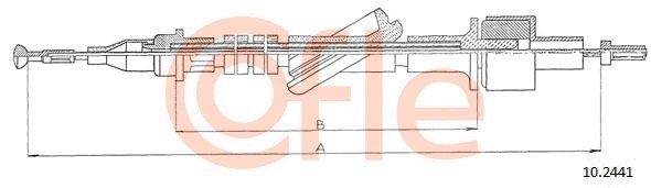Трос сцепления, FORD TRANSIT, COFLE (102441) Трос сцепления, FORD TRANSIT, COFLE (102441)