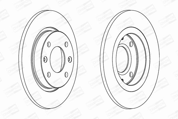 Диск тормозной PEUGEOT 106, CITROËN SAXO, CHAMPION (561253CH) Диск тормозной PEUGEOT 106, CITROËN SAXO, CHAMPION (561253CH)