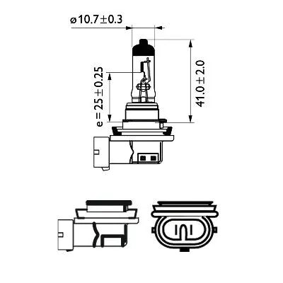 Автолампа H11 B1 12V 55W PGJ19-2 whitevision ultra +60% (4000K) (1 шт. в блистере), VOLKSWAGEN YY04500835812, Автолампа H11 B1 12V 55W PGJ19-2 whitevision ultra +60% (4000K) (1 шт. в блистере), VOLKSWAGEN YY04500835812,