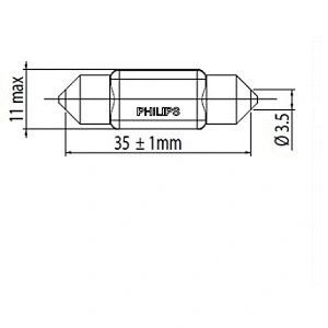 Лампа светодиодная LED FESTOON С5W Ultinon Pro3100 12V 0,6W SV8.5 (38 мм) (пр-во Philips) Лампа светодиодная LED FESTOON С5W Ultinon Pro3100 12V 0,6W SV8.5 (38 мм) (пр-во Philips)