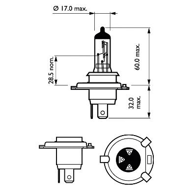 Лампа H4 x-tremevision Pro150 +150% B1 12V 60/55W P43t-38, PHILIPS (12342XVPB1) Лампа H4 x-tremevision Pro150 +150% B1 12V 60/55W P43t-38, PHILIPS (12342XVPB1)