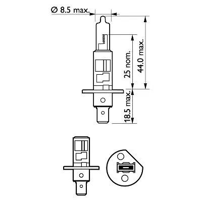 Лампа розжарювання H1 X-tremeVision Pro150 (+150) 12V 55W P14,5s (вир-во Philips) 12258XVPB1 Лампа розжарювання H1 X-tremeVision Pro150 (+150) 12V 55W P14,5s (вир-во Philips) 12258XVPB1