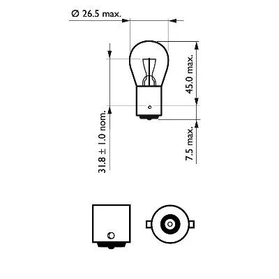 Лампа накаливания P21W 12V 21W BA15s LongerLife EcoVision 2шт blister (пр-во Philips) Лампа накаливания P21W 12V 21W BA15s LongerLife EcoVision 2шт blister (пр-во Philips)