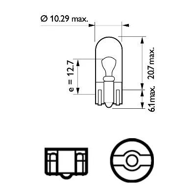 Автолампа W5W B2 12V 5W W2, 1x9, 5d x-tremevision Pro150 +150% (2 шт. в блистере), MITSUBISHI MR910391, SKODA Автолампа W5W B2 12V 5W W2, 1x9, 5d x-tremevision Pro150 +150% (2 шт. в блистере), MITSUBISHI MR910391, SKODA