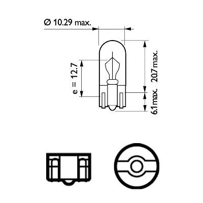 Лампа накаливания W3W 12V 3W W2,1X9,5d 2шт bliste VISION (пр-во Philips) Лампа накаливания W3W 12V 3W W2,1X9,5d 2шт bliste VISION (пр-во Philips)