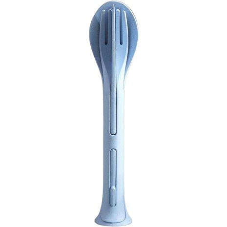 Портативный компактный набор столовых приборов (3-in-1), BLUE