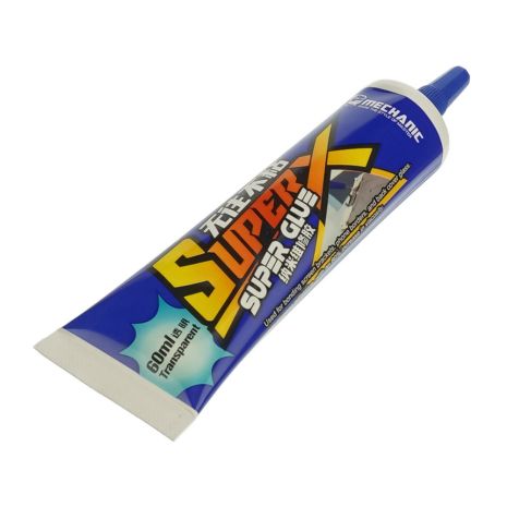 Клей силіконовий Mechanic Super X, прозорий, 60ml, в тюбику з дозатором, швидковисихаючий