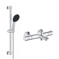 Ванний змішувач Grohe Grohtherm 800 34567000 з душовим гарнітуром 27853001 (34567001)