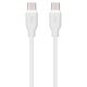 Кабель 2E USB-C - USB-C, Glow, 60W, 1m, white