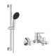 Змішувач для ванни Grohe BauLoop 23603000 з душовою стійкою Vitalio Start 26951001