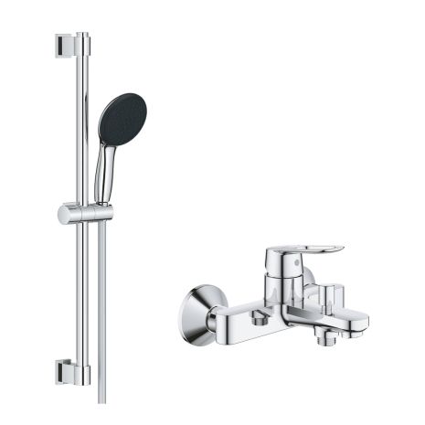 Смеситель для ванны Grohe BauLoop 23603000 с душевой стойкой Vitalio Start 26951001