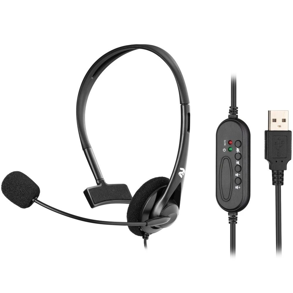 Навушники з мікрофоном 2E CH11 Mono USB (2E-CH11MU) Навушники з мікрофоном 2E CH11 Mono USB (2E-CH11MU)