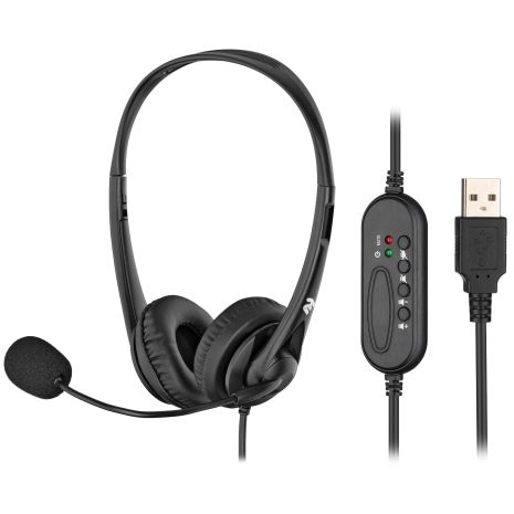 Навушники з мікрофоном 2E CH11 On-Ear USB Black (2E-CH11SU)