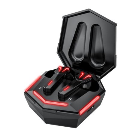 Бездротові геймерські bluetooth навушники TWS KS06 Gaming із зарядним кейсом та LED підсвічуванням
