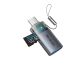 Адаптер (перехідник) Mcdodo USB-A на USB-C 2-в-1 із вбудованим картридером TF та ремінцем OT-7600