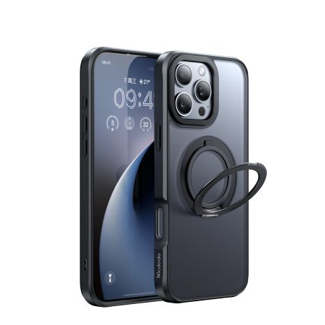 Магнитный чехол для iPhone 16 Pro с Magsafe Mcdodo с держателем PC-4932 Black Магнитный чехол для iPhone 16 Pro с Magsafe Mcdodo с держателем PC-4932 Black